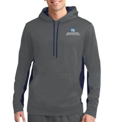 Sport Tek Sport Wick Fleece Colorblock Hooded Pullover Thumbnail